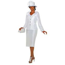 Divine Denim Womens Plus Size White Skirt Set  Overstock