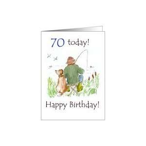  70th Fishing Birthday Card Toys & Games