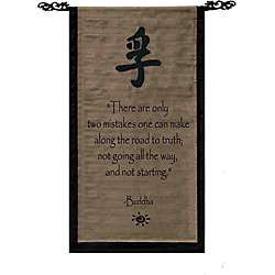 Cotton Truth Symbol and Buddha Quote Scroll (Indonesia)   