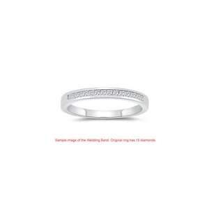  0.30 Cts Diamond Wedding Band in 14K White Gold 9.0 