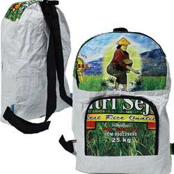 Recycled Rice Bag Backpack (Indonesia)  Overstock