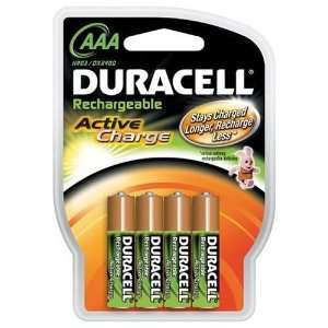  Duracell Rechargeable NiMH AAA Batteries Pre Charged 4 