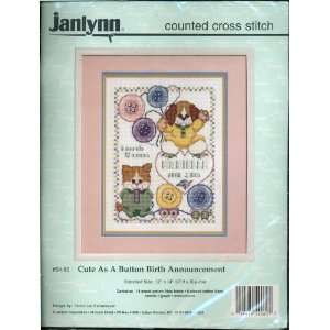   Announcement Counted Cross Stitch   11 X 14 Arts, Crafts & Sewing