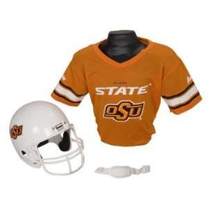 Oklahoma State Cowboys OSU NCAA Football Helmet & Jersey Top Set 