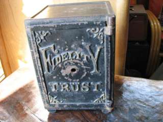 Small 1885 Cast Iron Safe Henry C. Hart Fidelity Trust  