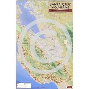   Map For The Santa Cruz Mountains In California