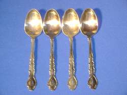 INTERNATIONAL SILVER STAINLESS INS42 SET OF 4 TEASPOONS 6 1/4  