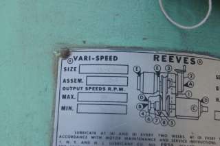 Wire Puller Reeves Vari Speed Motodrive Horsburgh Scott WB Worm Gear 