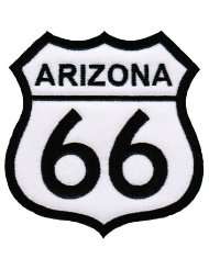 Route 66 Arizona Embroidered Patch Iron On Highway Road Sign Biker 
