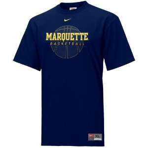 Nike Marquette Golden Eagles Navy Blue Basketball T shirt 