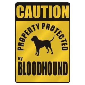   PROPERTY PROTECTED BY BLOODHOUND  PARKING SIGN DOG