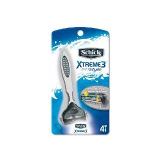 Schick Xtreme3 FitStyle Refresh Scented Handle Disposable Razor, 4 