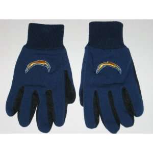 SAN DIEGO CHARGERS Pair of Team Logo & Colors Sports UTILITY GLOVES 