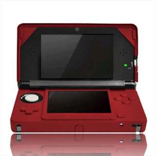 SOFT RED SILICONE SKIN COVER CASE FOR NINTENDO 3DS  
