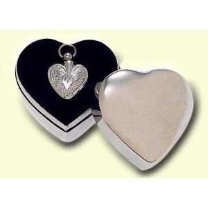  Heart Box with Nickel Cremation Pendant: Home & Kitchen