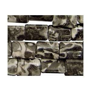  Black Tree Agate Beads Thin Pillow 14x10mm Arts, Crafts 