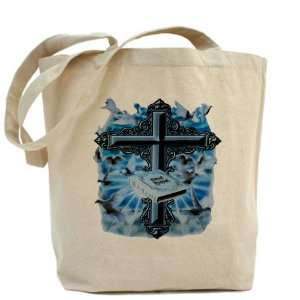  Tote Bag Holy Cross Doves And Bible 