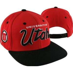 Utah Utes Scarlet/Black Headliner 2Tone Snapback Adjustable Hat