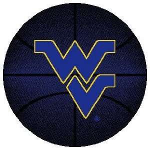 West Virginia University Basketball Rug 4 Round