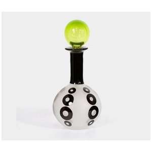   Designer Art Glass, Perfume Bottle, Circles b/w: Home & Kitchen