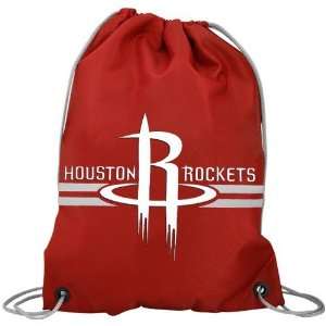  Houston Rockets Red Team Logo Drawstring Backpack: Sports 