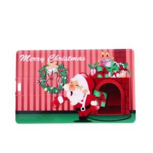   Christmas Wreath Credit Card Style USB Flash Memory Drive Electronics