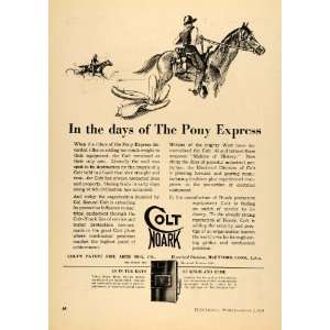  1930 Ad Colts Patent Fire Arms Mfg. Co. Noark Cowboy 