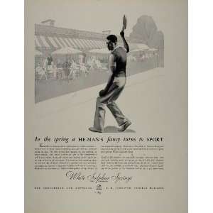   Sulpher Springs Tennis Player   Original Print Ad