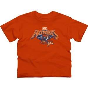 Texas Tyler Patriots Youth Distressed Primary T Shirt   Orange