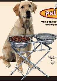 Dog Feeder 3 Stage Adjustable Pet Feeder with Stainless Steel Bowls 