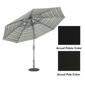   Tilt Patio Market Umbrella   Black Basic Black Patio, Lawn & Garden