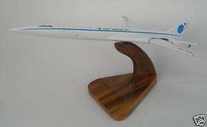 2707 Pan Am SST Boeing Airplane Wood Model FreShp New  