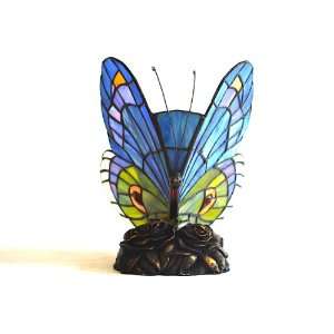  Tiffany Style Table Lamp Blue Butterfly