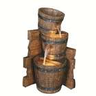 CC Home Furnishings 27 Lighted Country Basket Trio Outdoor Garden 