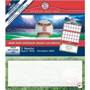  Boston Red Sox MLB 17 Month Message Board Calendar: Sports 