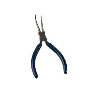Jonard JIC 3385 Curved Needle Nose Plier with Dark Blue Plastic Handle 
