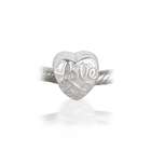 Bling Jewelry High Polished 925 Sterling Silver Love Heart Bead 