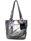 NWT B. Makowsky Margene A212545 Genuine Leather Tote   Color Pewter