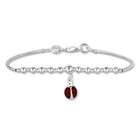 JewelBasket Baby Sterling Silver Girls Ladybug Charm Bracelet 5 1 