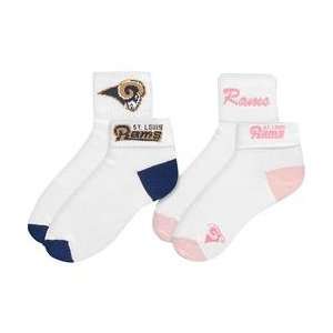   Feet St. Louis Rams Womens Sock 2 Pack   St.Louis Rams Medium: Sports