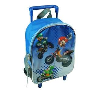 GDC Mario Brothers 11 Inch Mini Rolling Backpack with Micro Silk Art 