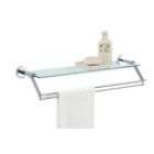 Neu Home 16916 Glass Shelf with Chrome Towel Bar Chrome