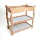 Badger Basket Cherry Sleigh Style Changing Table with Hamper/3 Baskets