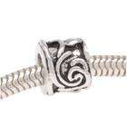   Antiqued Sterling Silver Large Hole Swirl Bead Fits Pandora 7mm (1