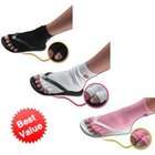   Individual Toes Anklet Pedicure Socks 1 pr each of Black, White, Pink