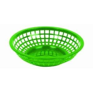  Round Food Baskets, 8 Inch, Green, Case of 1 Dozen 