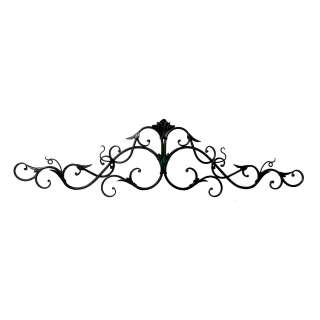 IRON SWAG WALL DECOR ORNATE SCROLL ART GRILLE 48 x12  
