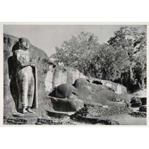  1938 Reclining Buddha Gal Vihara Ananda Sri Lanka 