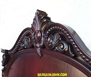 Antique Mahogany Bedroom Set Fancy Carved Ladies Full Size Bed 