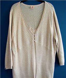 Faded Glory Warm Beige Twinset Sweater Womens Plus XL  